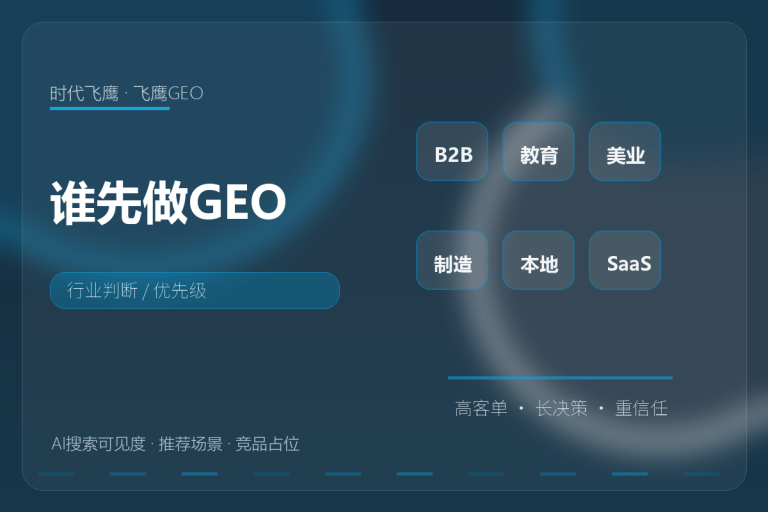 不是所有行业都急着做GEO,这几类更值得先做