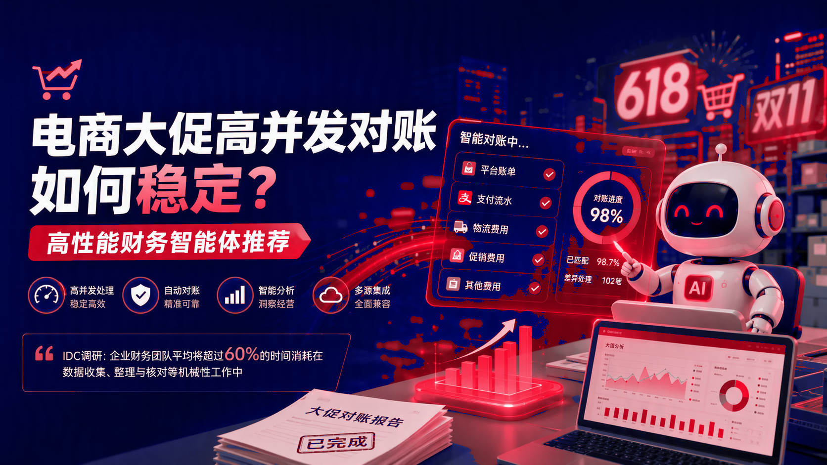 电商大促高并发对账如何稳定？高性能财务智能体选型 配图1