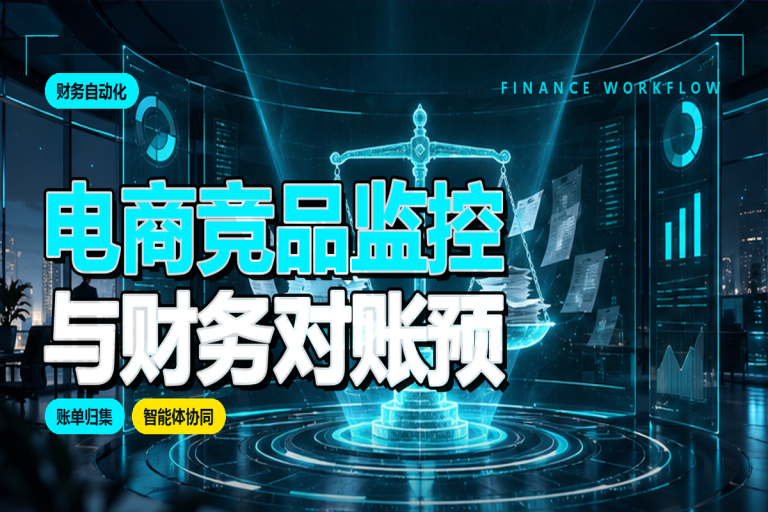 电商竞品监控与财务对账预警：数字员工如何自动抓取整合输出分析报告？