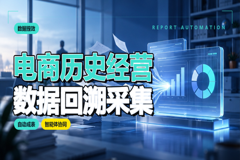 电商历史经营数据回溯采集:智能体如何调取后台往期报表?