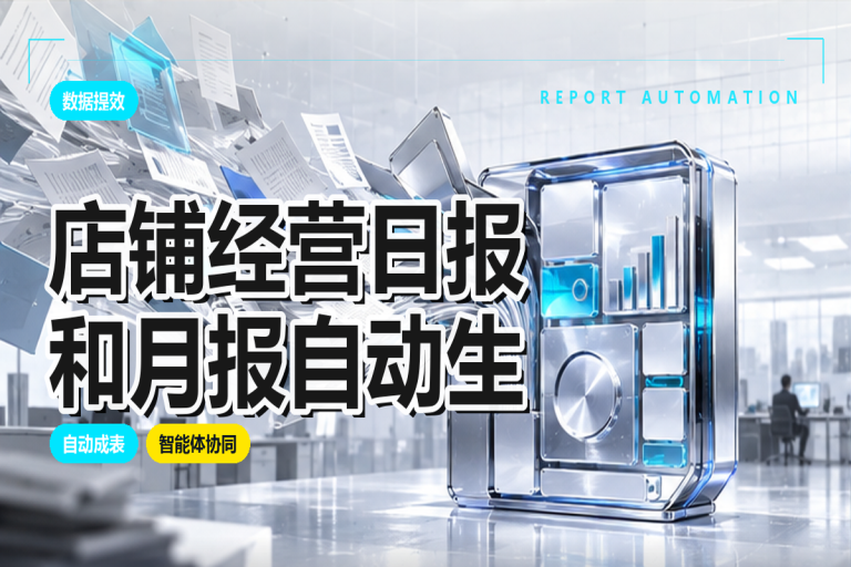 店铺经营日报和月报如何自动生成？智能体报表方案