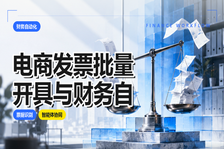 电商发票批量开具与财务自动取数生成凭证,用企业智能体实现财务全链路自动化